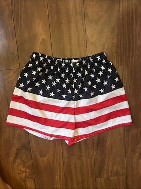 Patriotic Star & Stripe Women's Shorts - Red, White & Blue (size small)